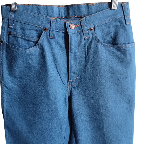 31x30 Men's Vintage 80's Disco Pocket Straight-Leg Jeans Orange Stitching Boho - Picture 4 of 8